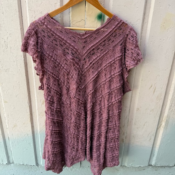 torrid Tops - Torrid Wild Ginger Lace Sharkbite Top Size boho whimsical size 3